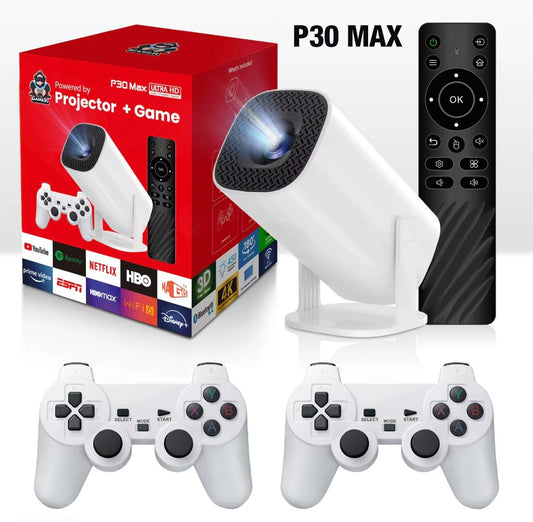 🎥✨ P30 MAX – Proyector de Cine en Casa con Juegos Retro 🎮🍿